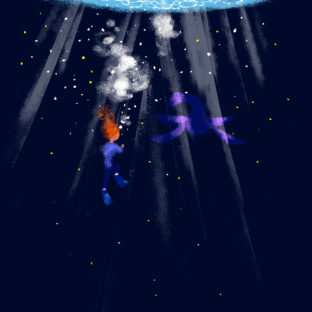 イラストの描き方、恐竜、宇宙、水中