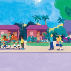 「スアレス一家は、今日もにぎやか」装画イラストレーション