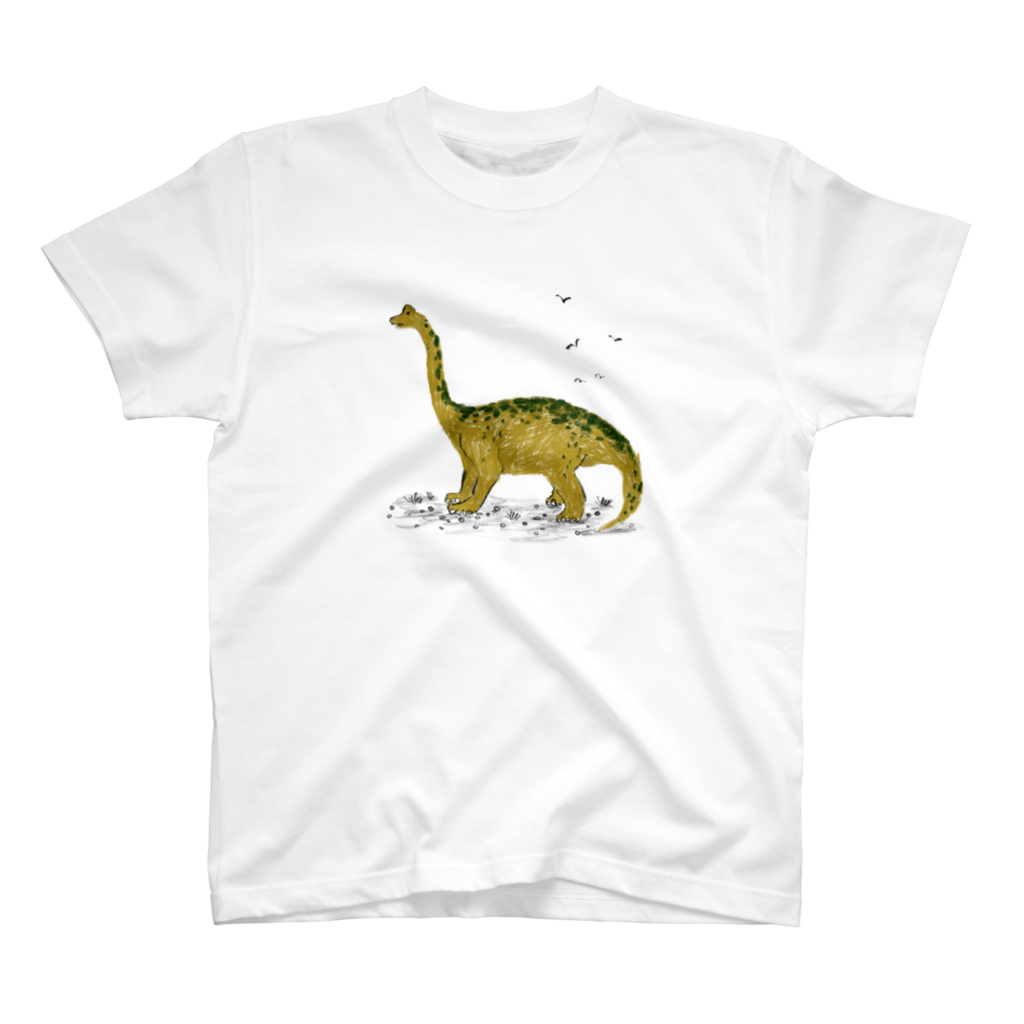 手描きイラスト恐竜tシャツ