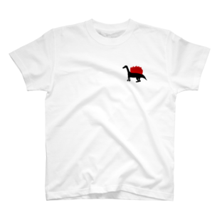 黒✖️赤「smallスピノサウルス」恐竜Tシャツ