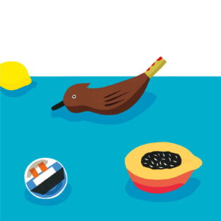 世田谷文学館で安西水丸さんの個展